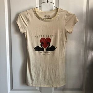 Technicolor Hearts band t-shirt tan soft
